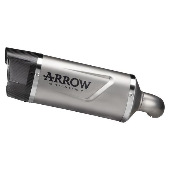 Arrow indy race titanium muffler with carbon tip - GrayRef: AW0361 / 71915PK
