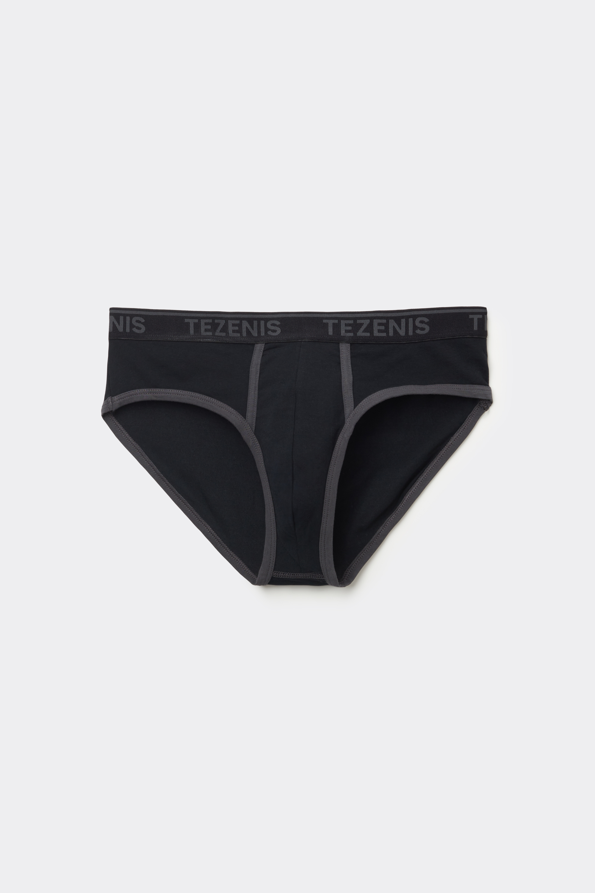 Organic Cotton Briefs with Contrasting Trim and Logo