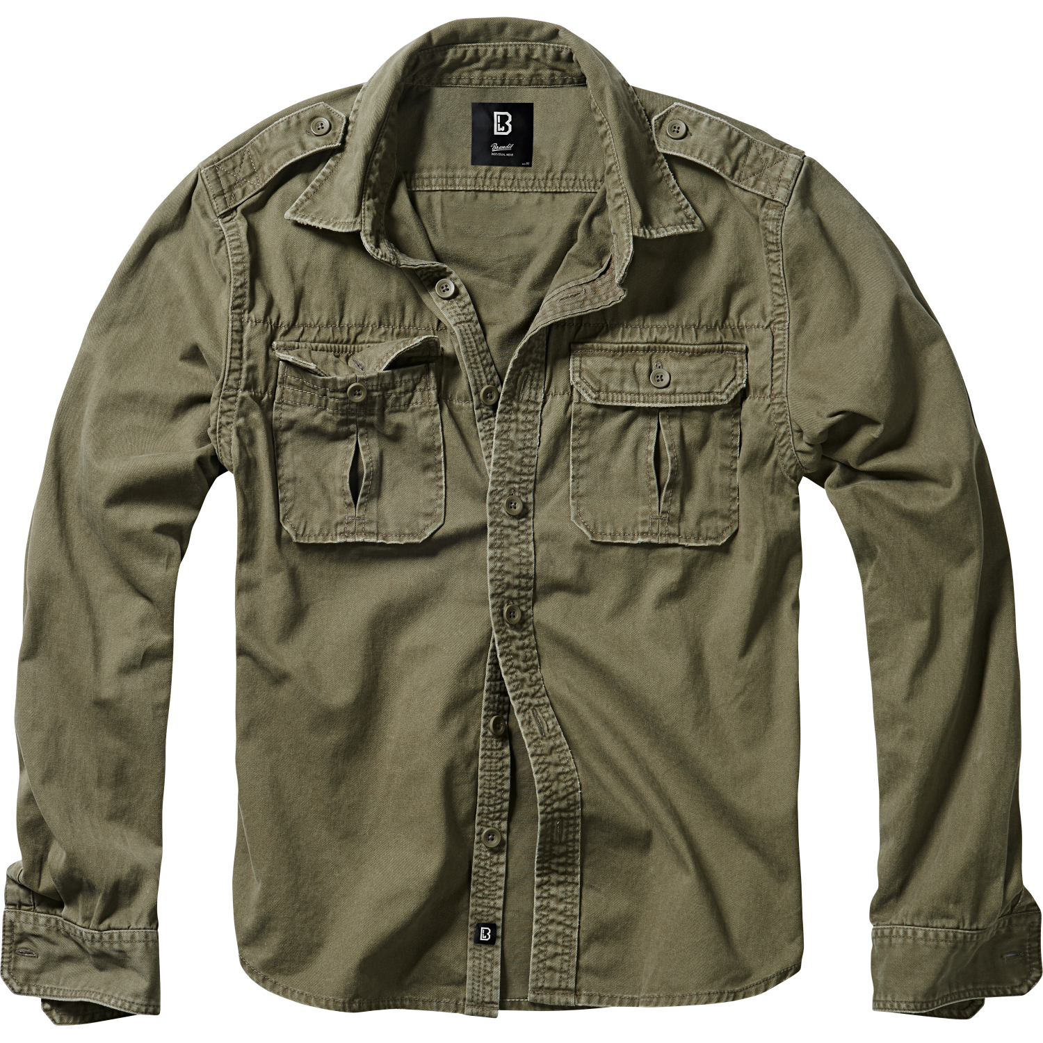 Brandit Vintage Shirt Long Sleeve Men (Olive)