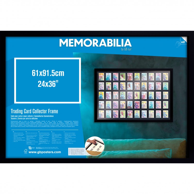Trading Card Collector Frame 50 Position Black (91.5x61cm)