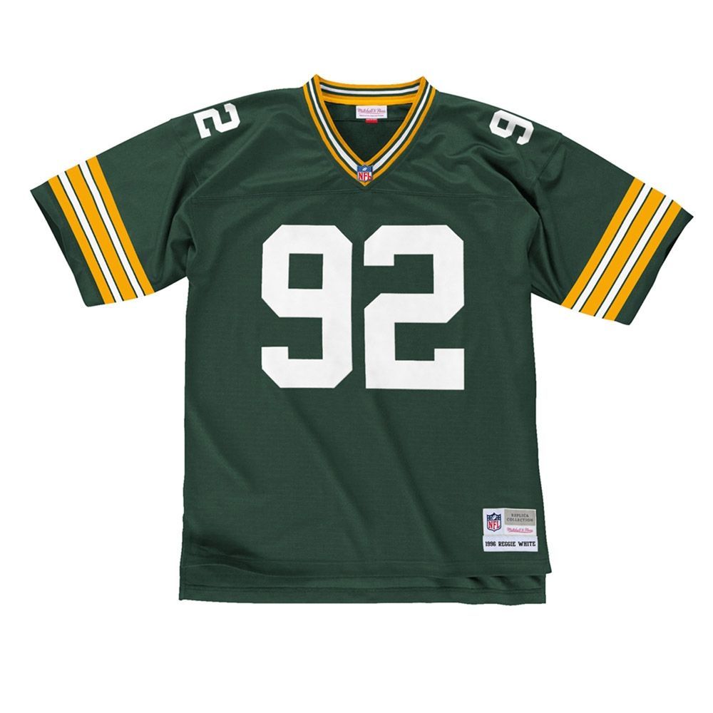 Reggie White #92 Green Bay Packers 1996 Legacy Throwback NFL Jersey Green