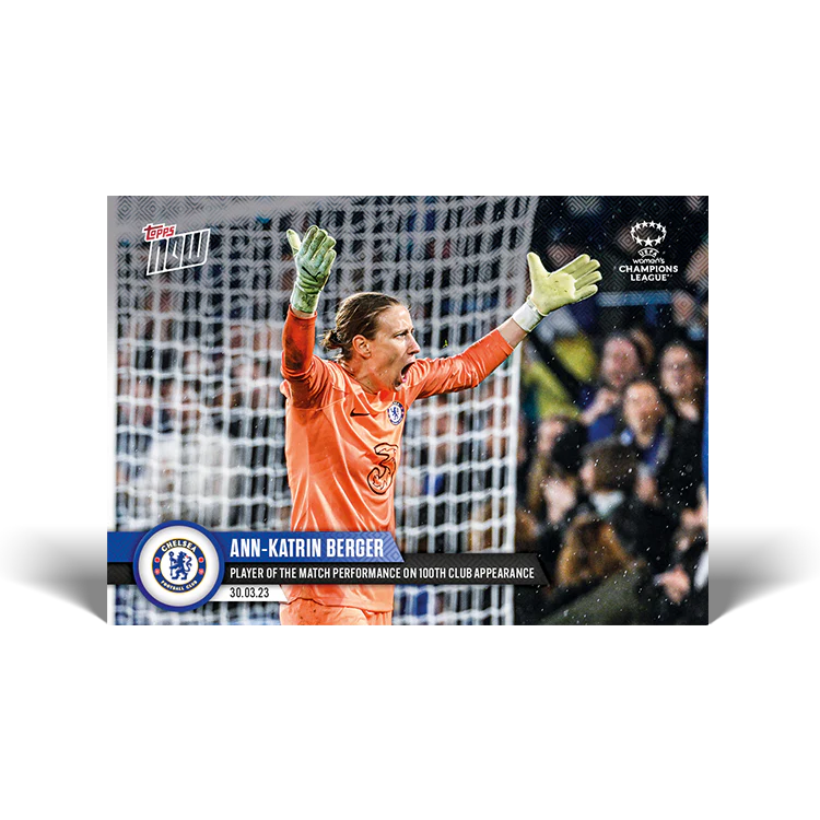 Topps UK - Player of the match performance on 100th club Appearance - UWCL TOPPS NOW® Card #18