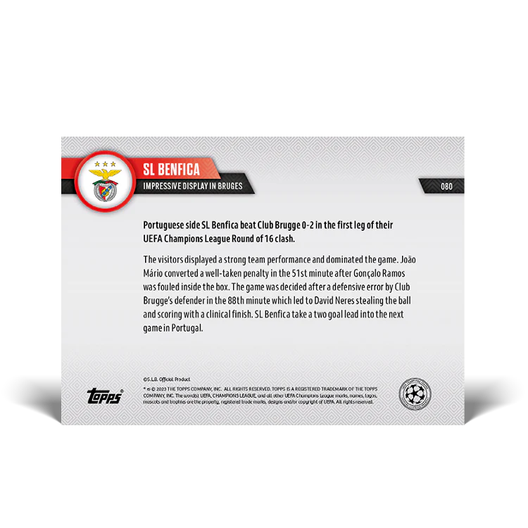Topps UK - Impressive display in Bruges - UCL TOPPS NOW® Card #80