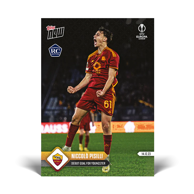 Topps UK - Niccolò Pisilli - Debut goal for youngster - UEL TOPPS NOW® Card #25
