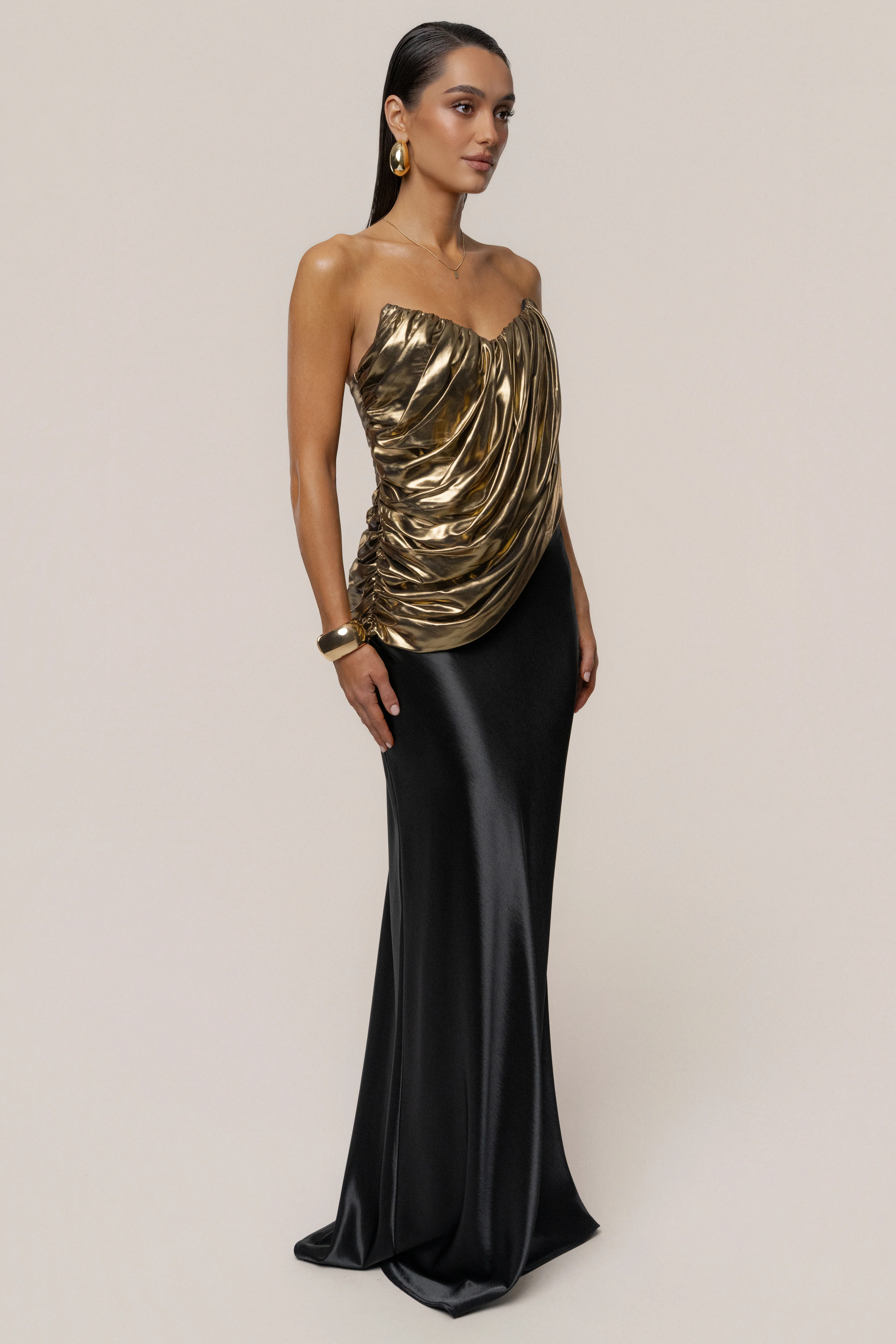 Gold Soirée Metallic Top