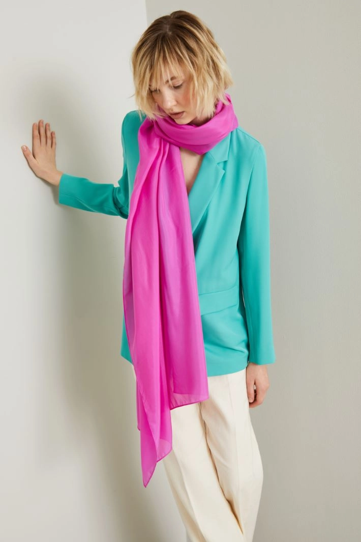 Silk stole - FUCHSIA