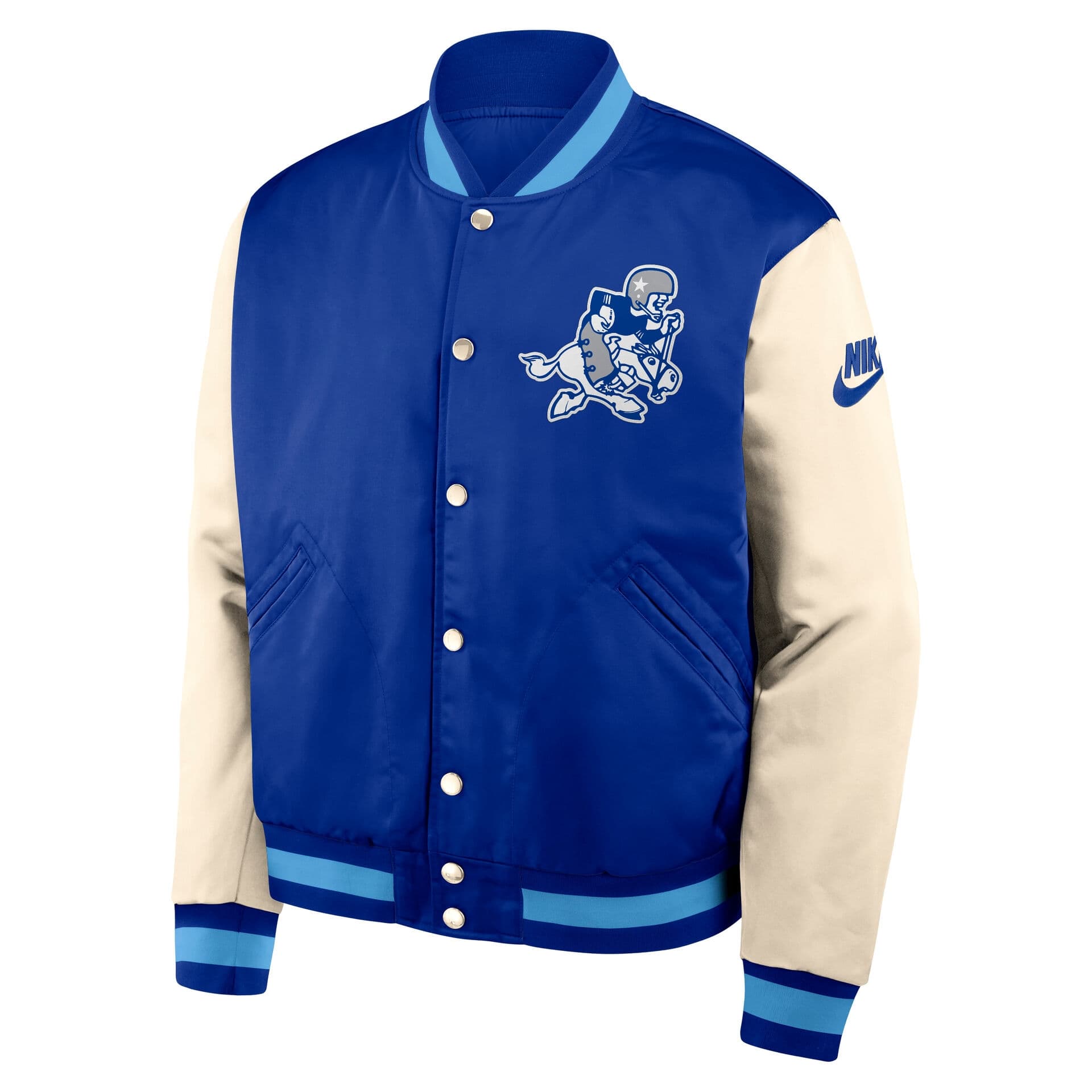 Dallas Cowboys Rewind Legacy Bomber Jacket Blue/Cream