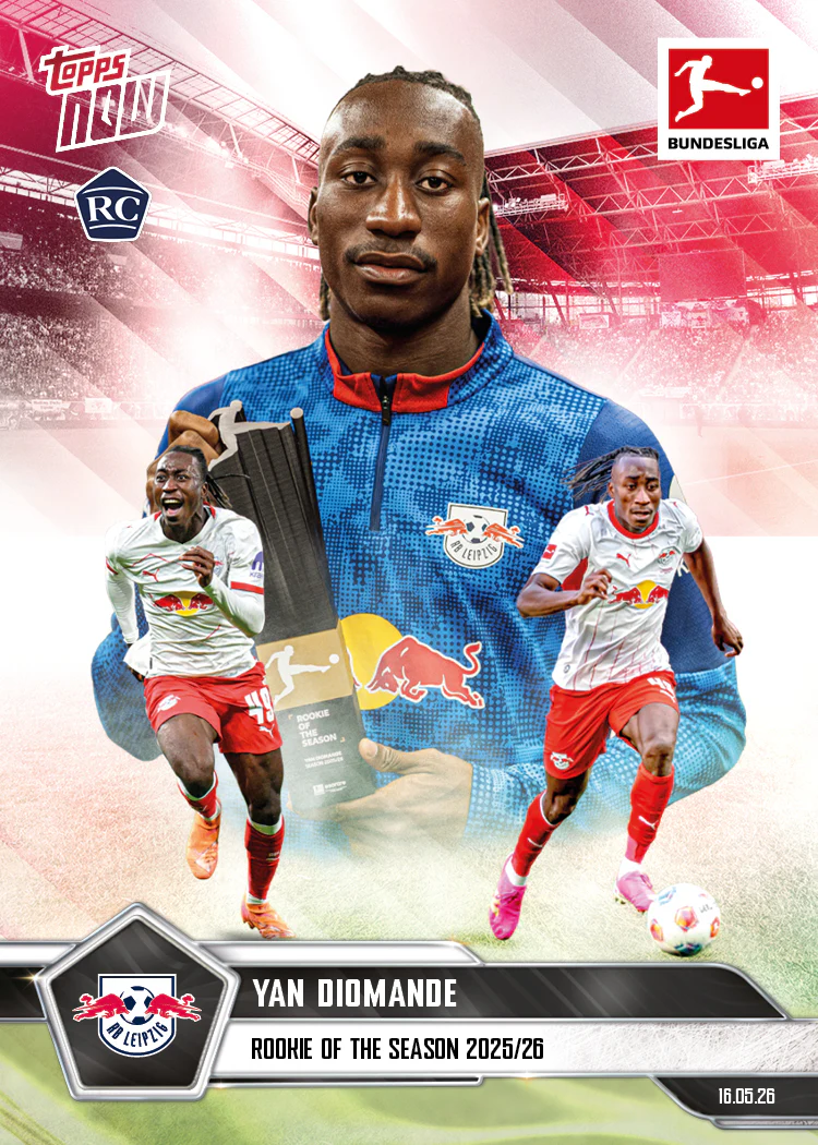 Yan Diomande - 2025-26 Bundesliga Topps NOW® - Card 193 - PR: 3346