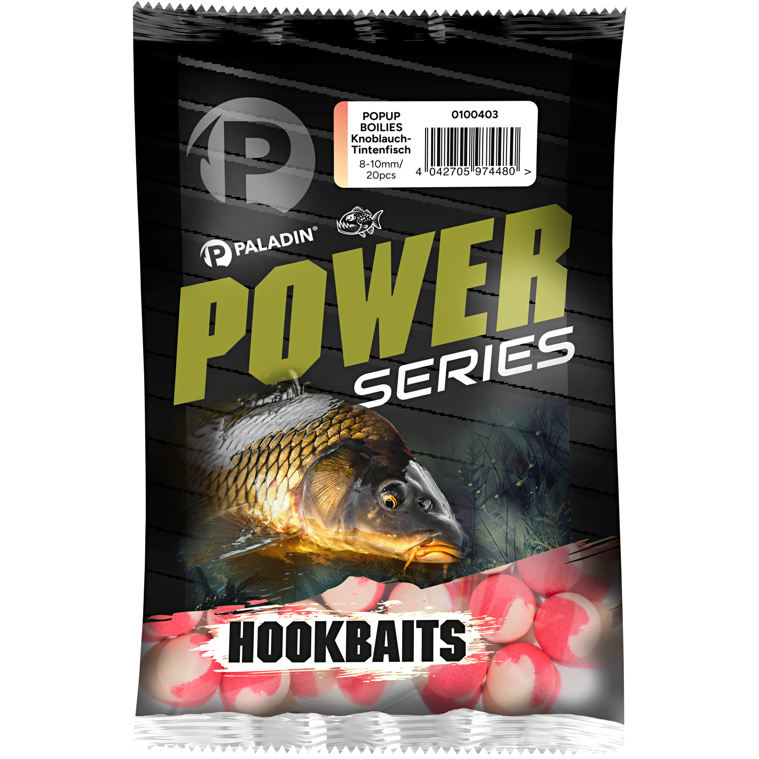 Paladin Power Series Pop Up Boilies (Garlic Squid)