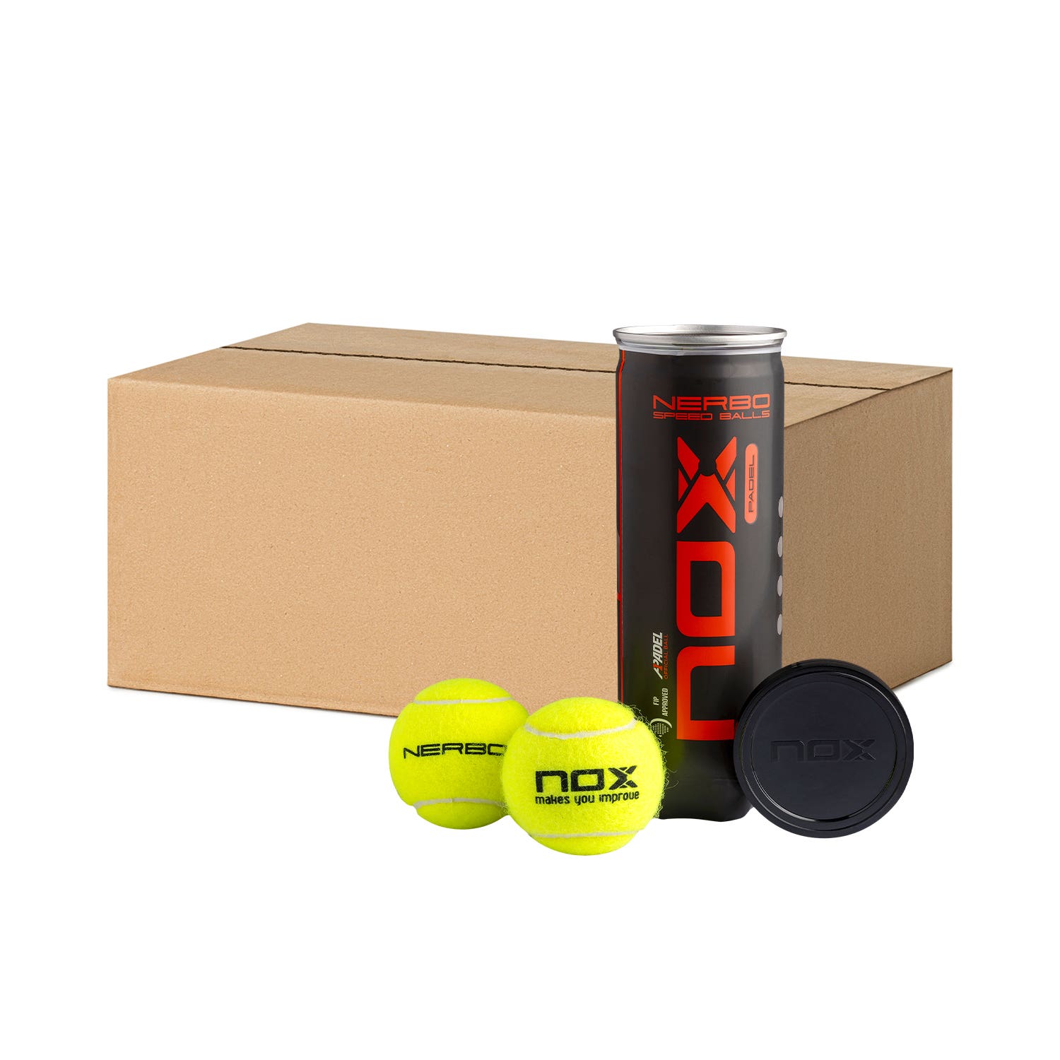 BOX OF 24 CANS OF 3 BALLS NOX NERBO CABONER3UN