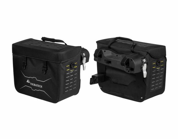 Touratech Plug & Play saddlebags x2 - for BMW Vario support - BlackBMW 1300 R 1300 GS - 2023 - 2026Ref: Trt00274A / 01-035-7020-0