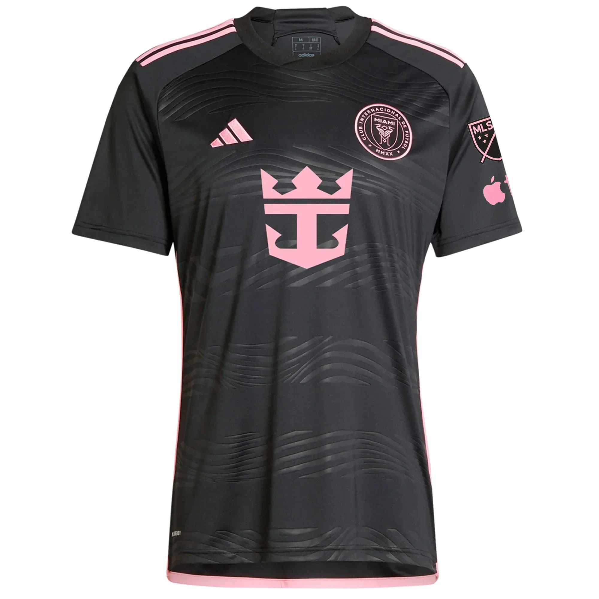Inter Miami Lionel Messi Royal Caribbean Away Jersey w/ MLS + Apple TV Patches 23/24 (Black/Bliss Pink)