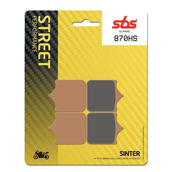 SBS 870HS Sinter Sintered Metal front brake padsRef: 870HS / 870070