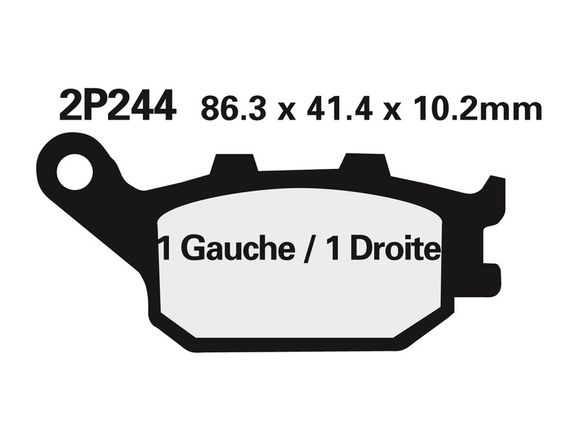 Nissin Road/Off-Road Sintered Metal Brake Pads - 2P-244STRef: NI00040A / 1036684