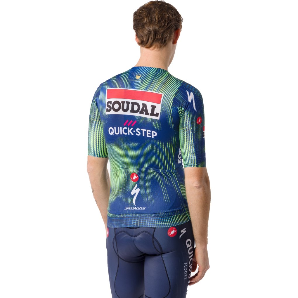 Castelli Aero Race 8S Jersey Team Soudal Quick-Step Men - blue/electric lime 051