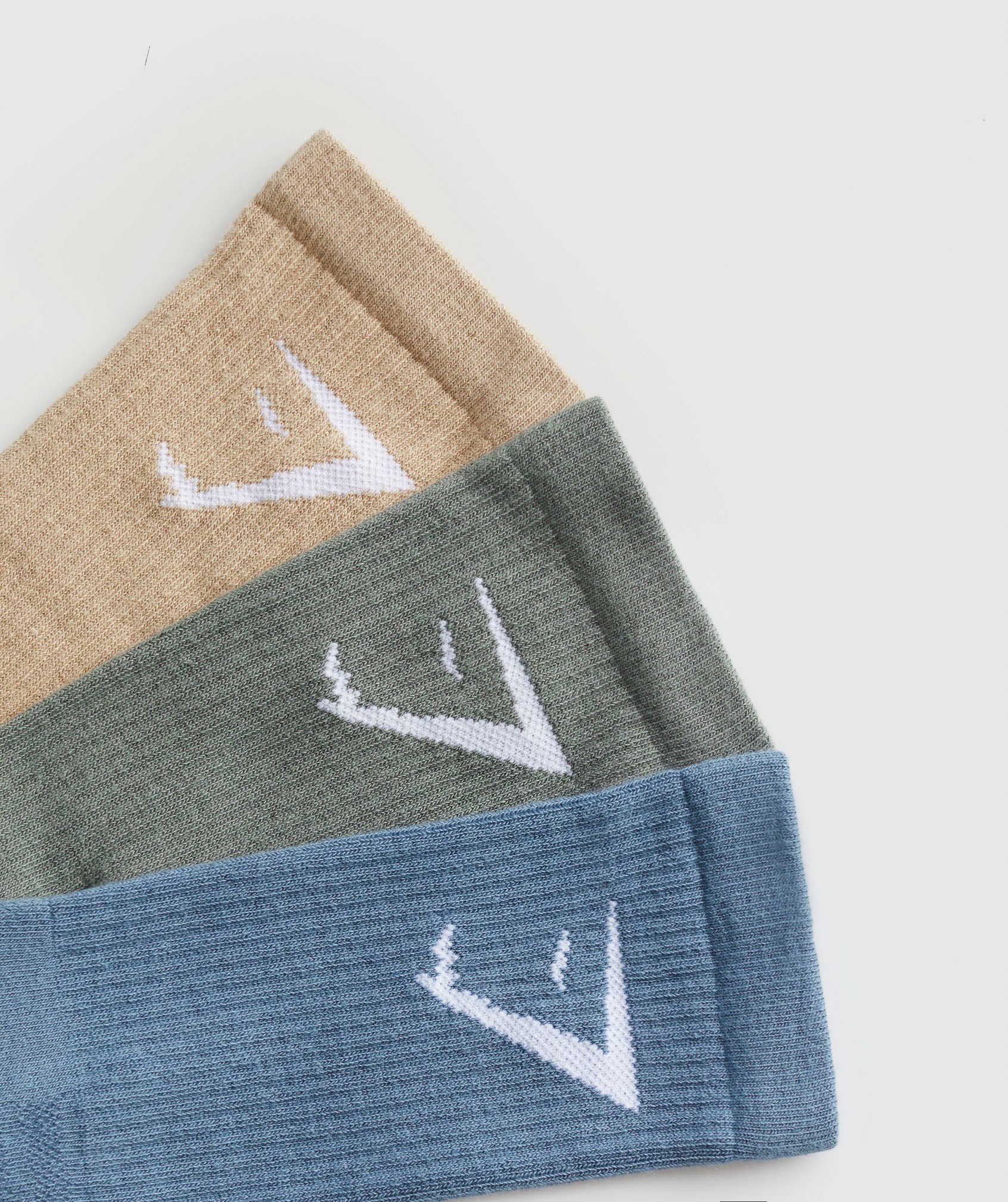 Crew Socks 3pk Vanilla Beige/Unit Green/Faded Blue
