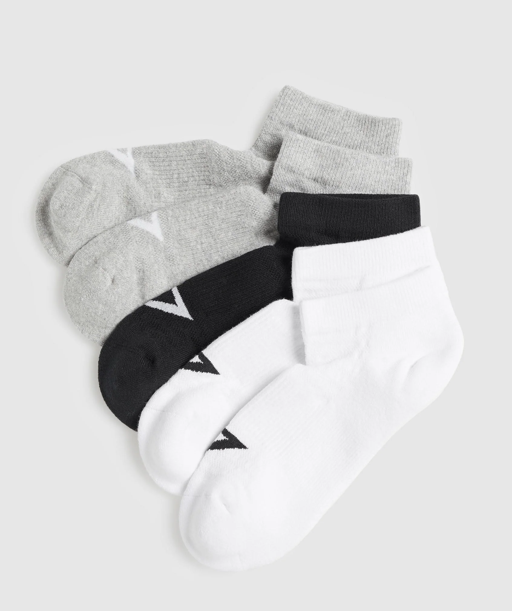 Ankle Socks 5pk White/Light Grey Core Marl/Black