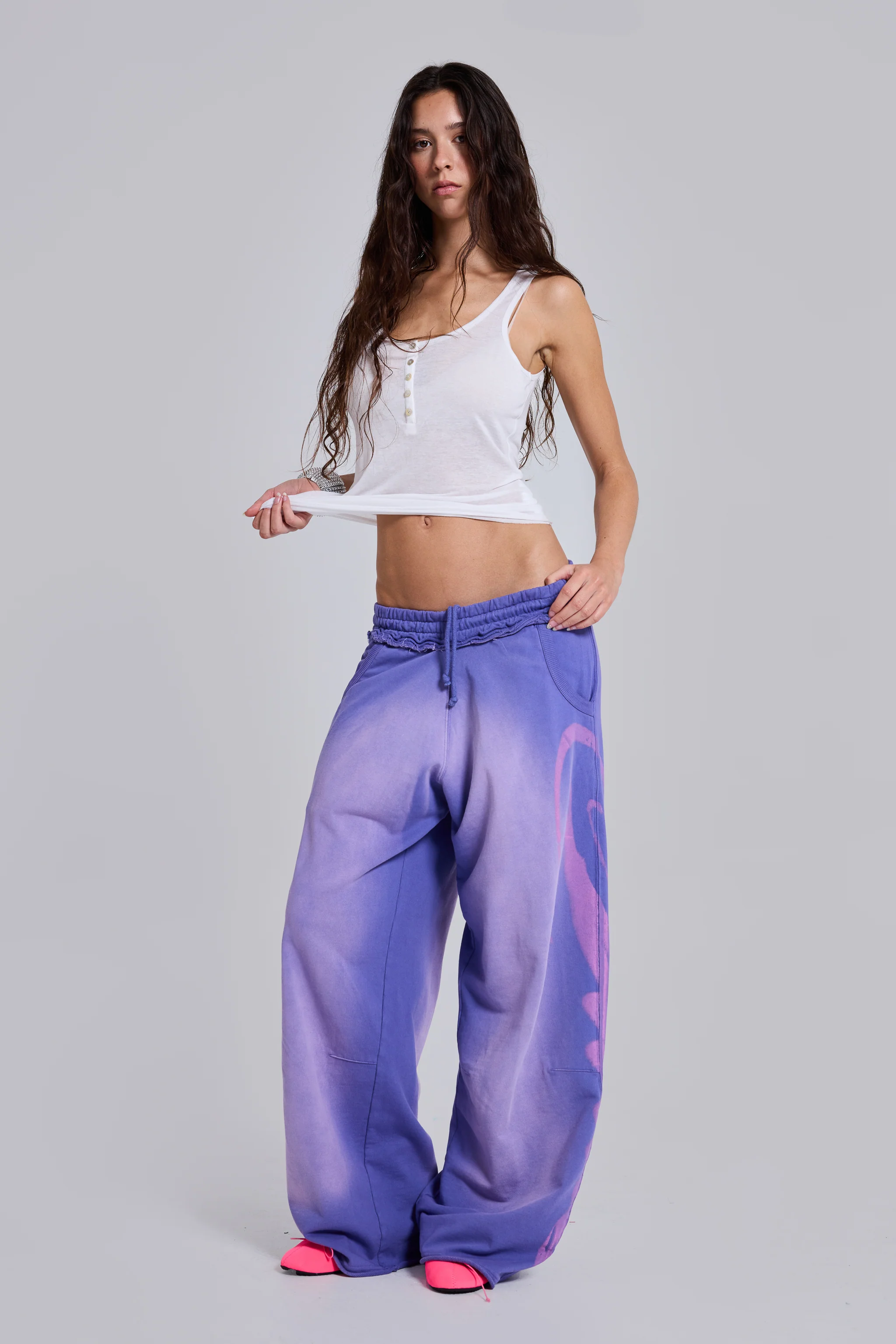 Divine Airbrush Purple Monster Joggers