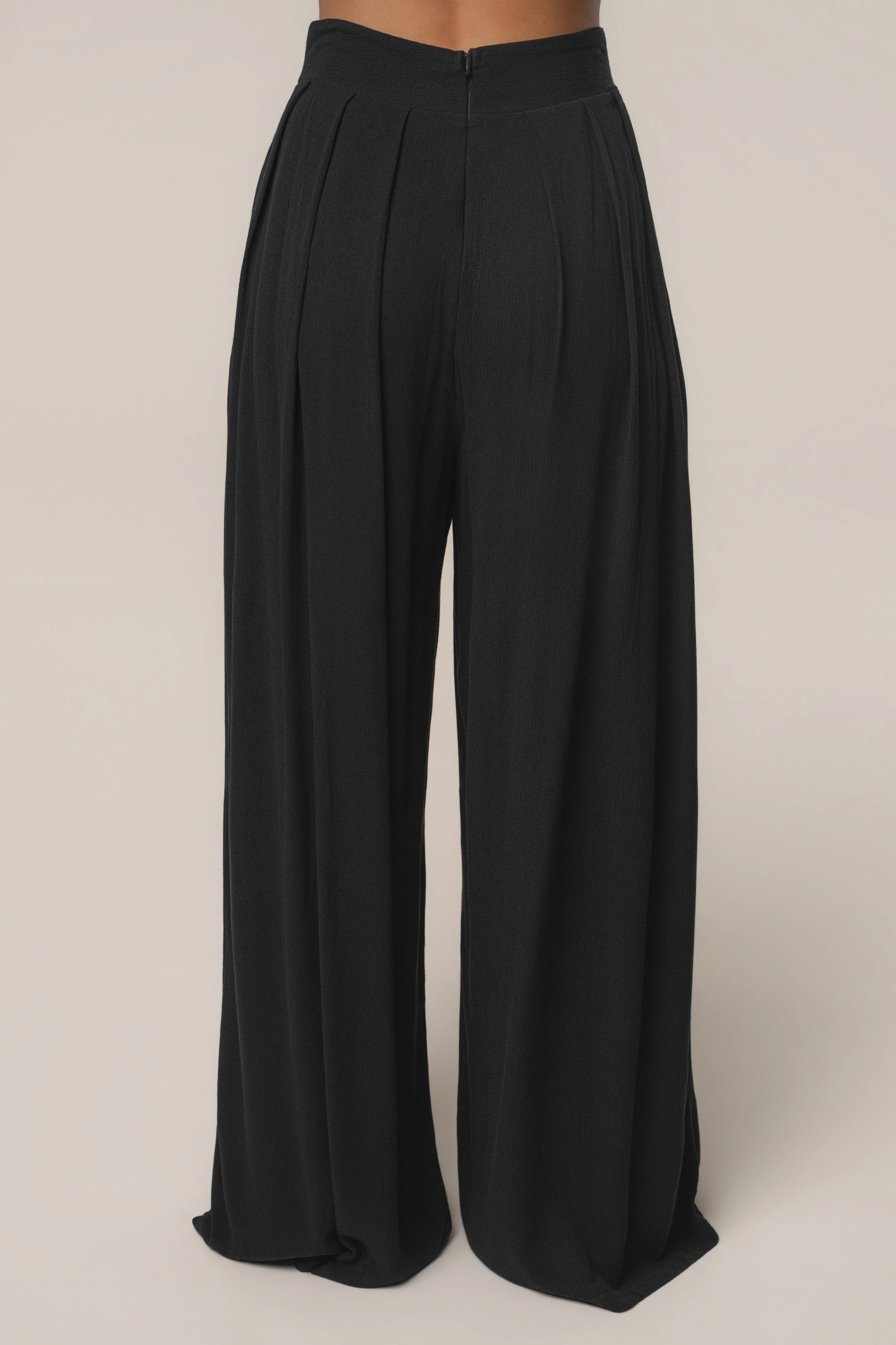 Black After Sunset Pleated Pants