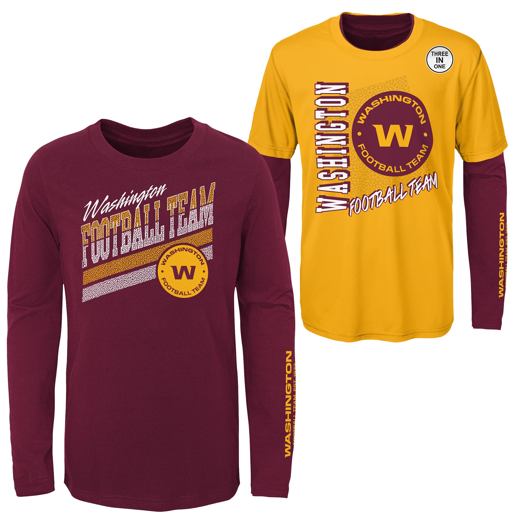 Washington Football Team NFL Football 3-in-1 Combo Shirt Set (YOUTH)