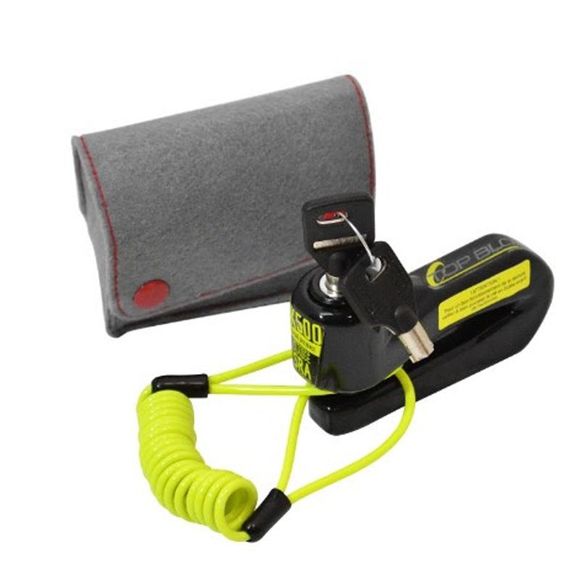 Top Block Anti-Theft Disc Lock Dk500 Sra With Bag And Universal Cord - BlackRef: tb0491 / dk500v2-black