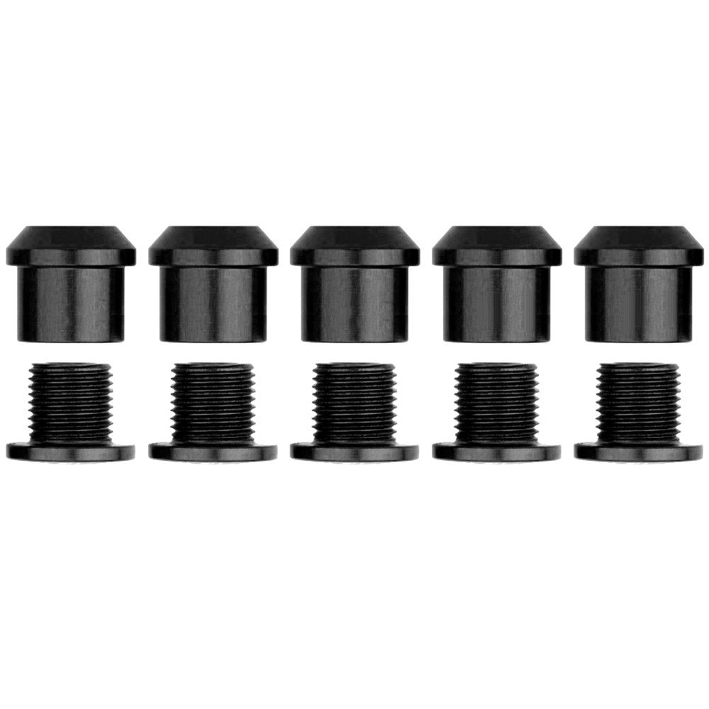 Alugear Chainring Bolt Kit - 5x BCD | M8 x 6.5mm | incl. Nuts (7mm) - black