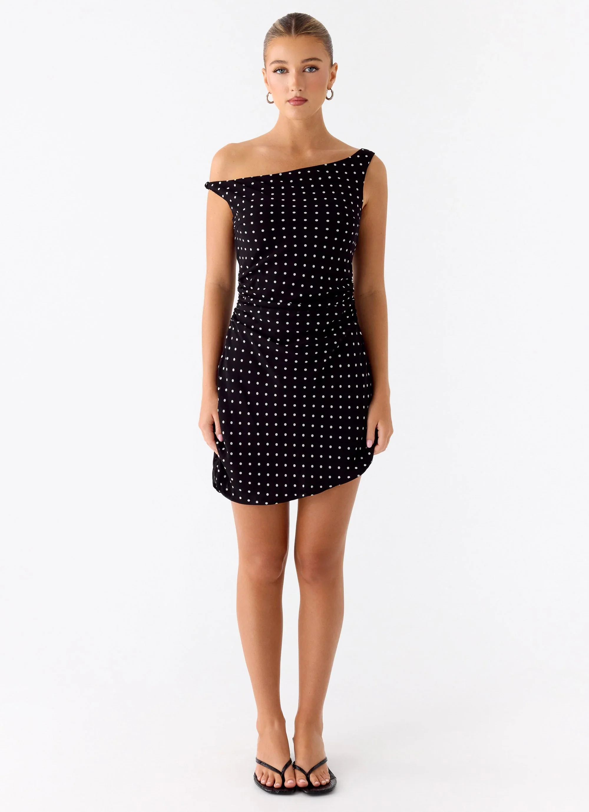 Delusional Mini Dress - Black Polkadot