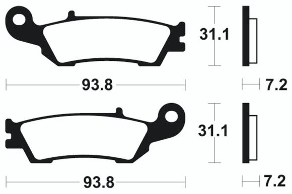 Tecnium MX/Quad sintered metal brake pads - MO340Ref: TE00892A / 1022888