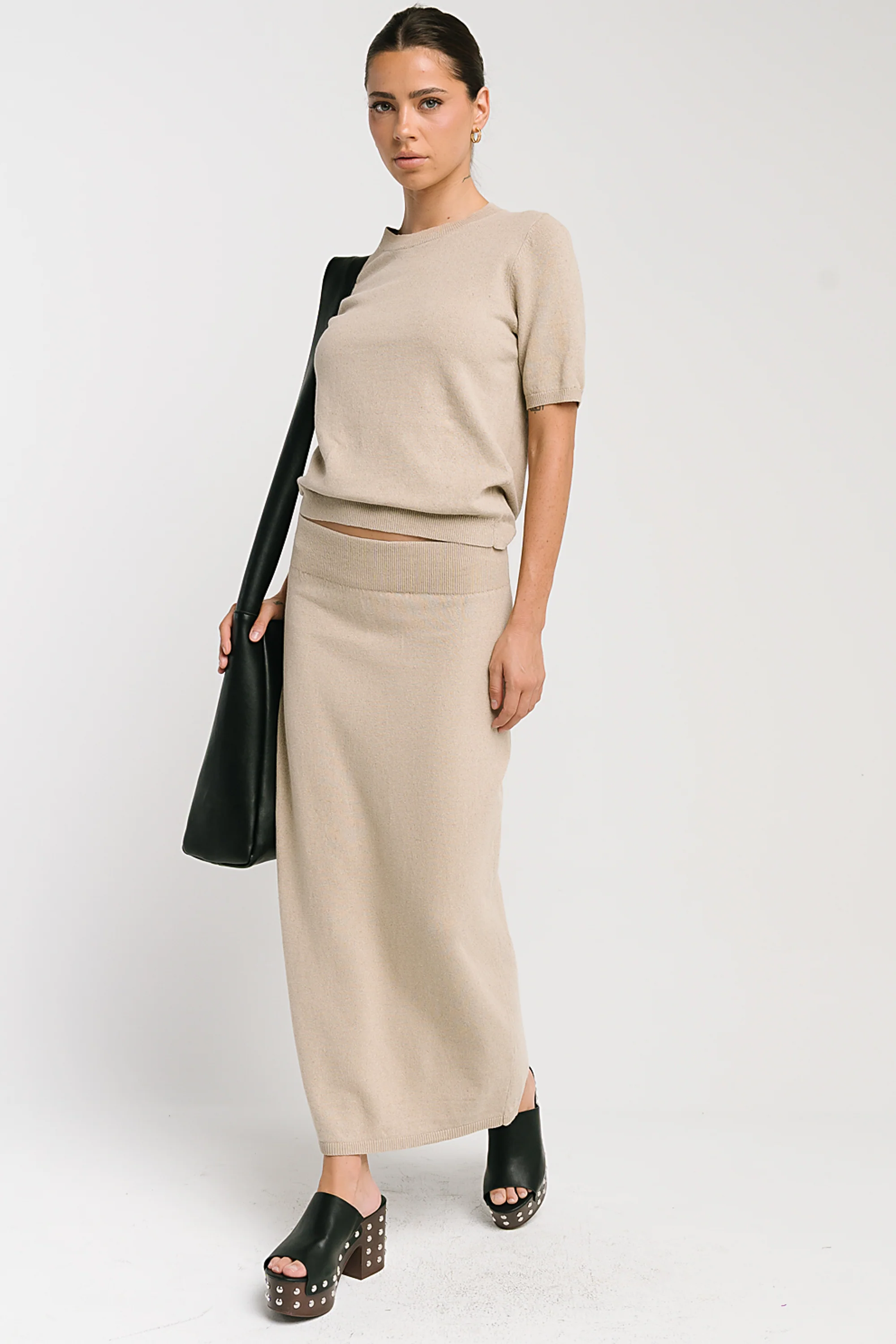 Maycie Knit Top in Oatmeal
