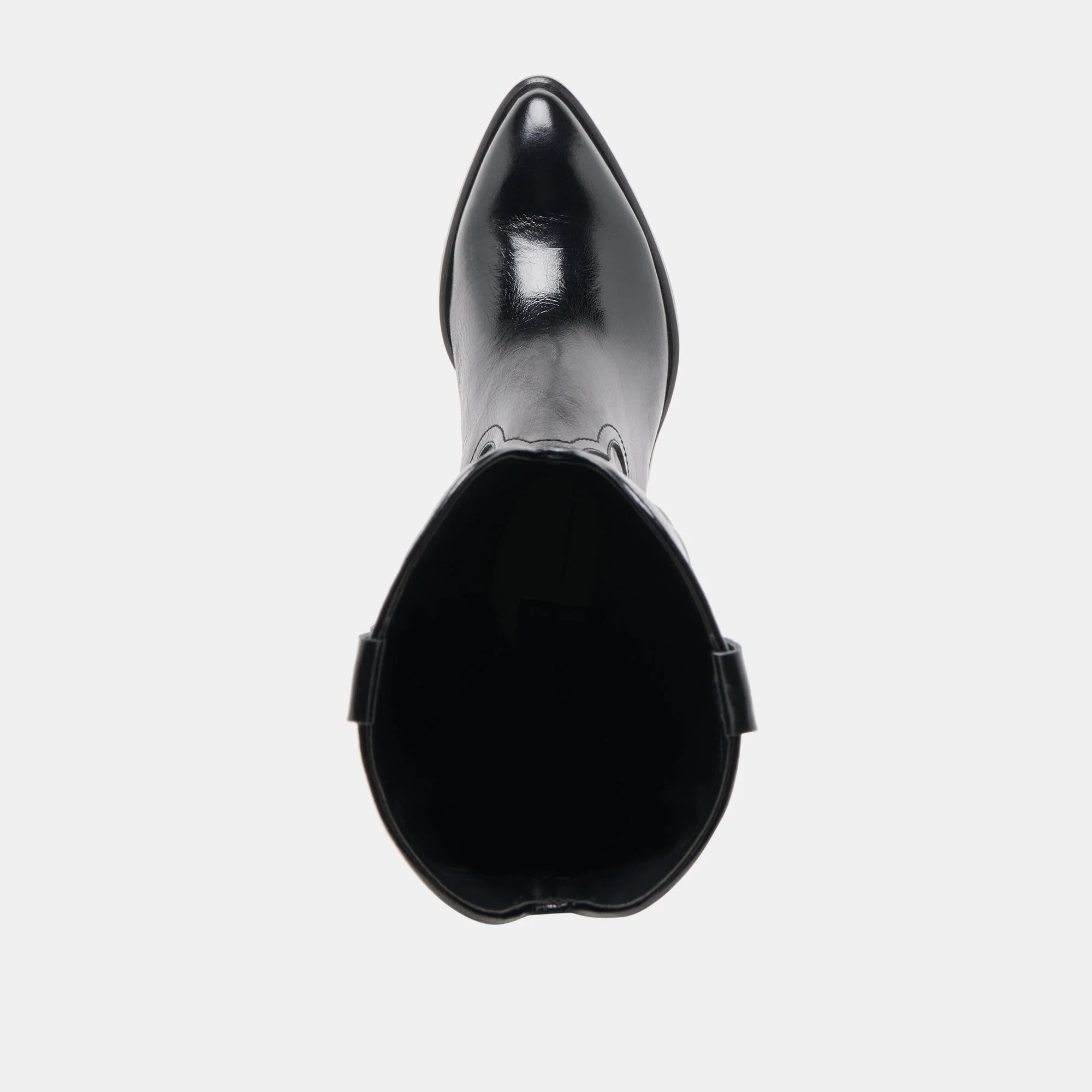 MIRLA WIDE CALF BOOTS BLACK LEATHER