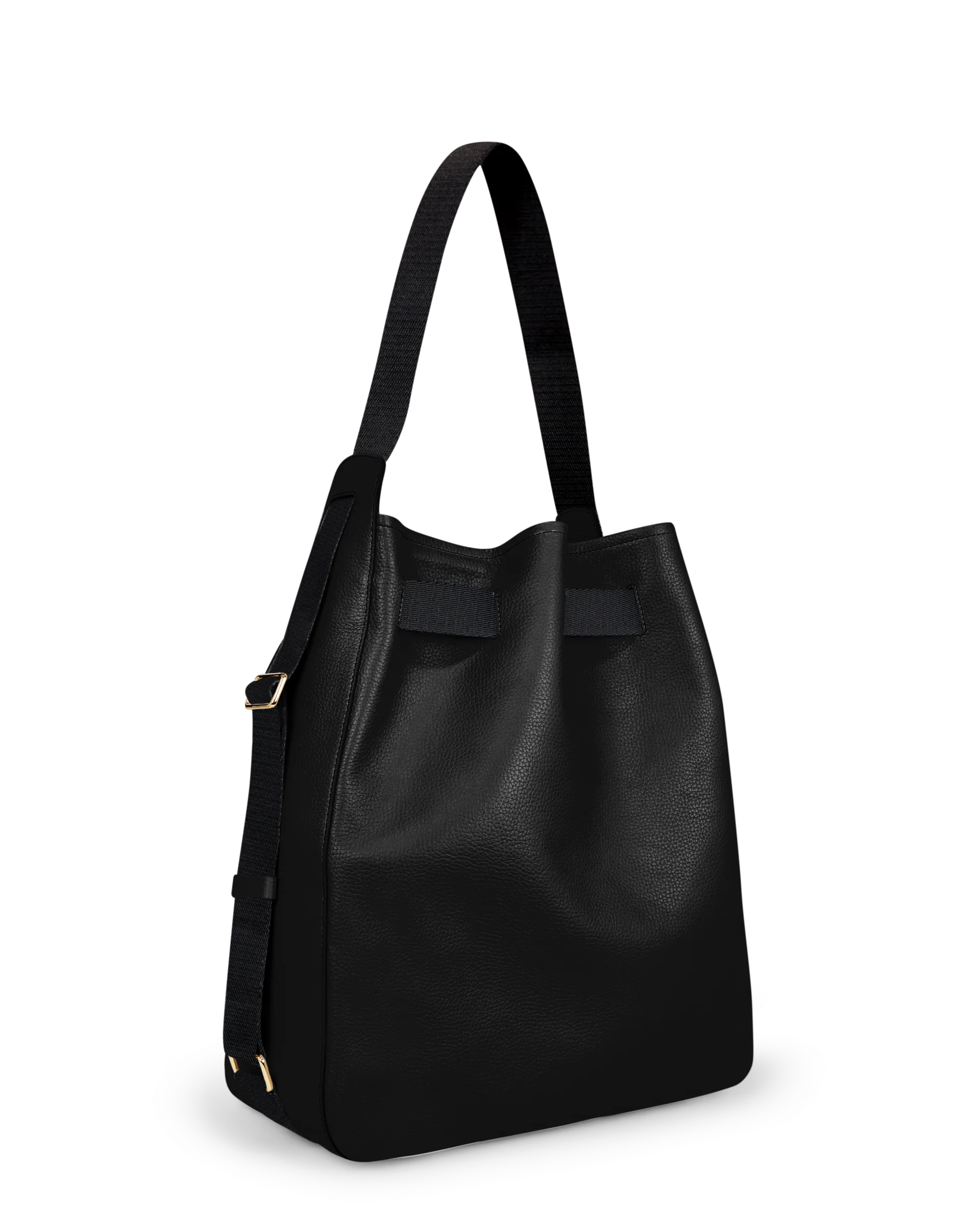 ECCO Sail Bag Hobo-Tasche aus Leder Schwarz 45X36X15 cm