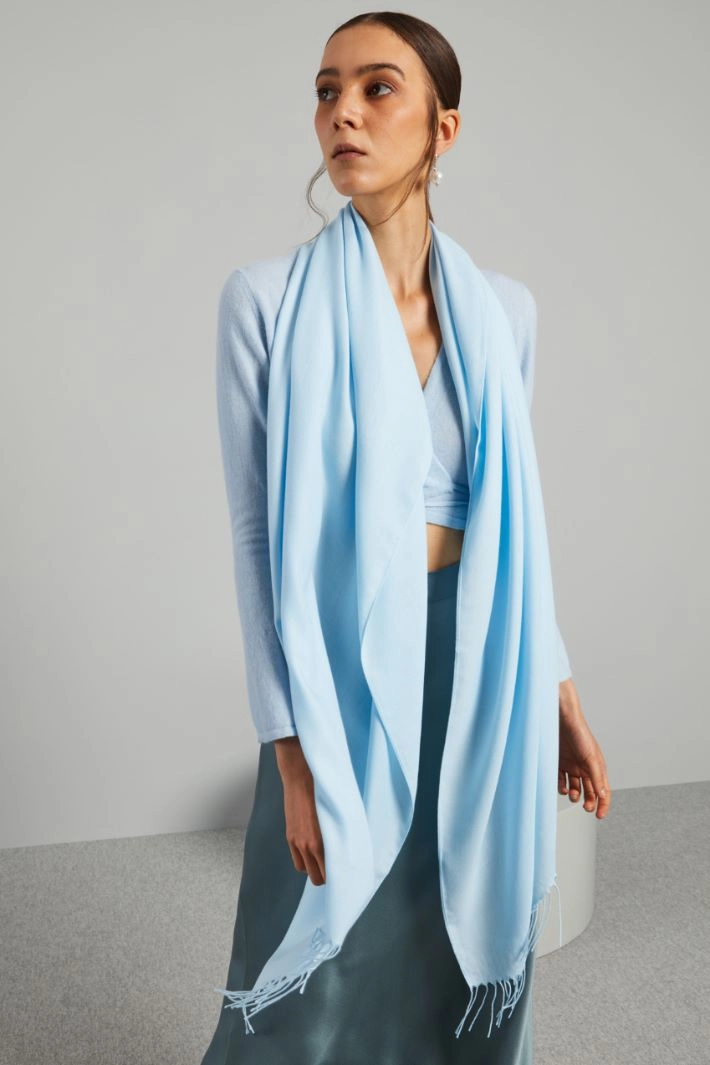Plain-coloured stole - PASTEL LIGHT BLUE
