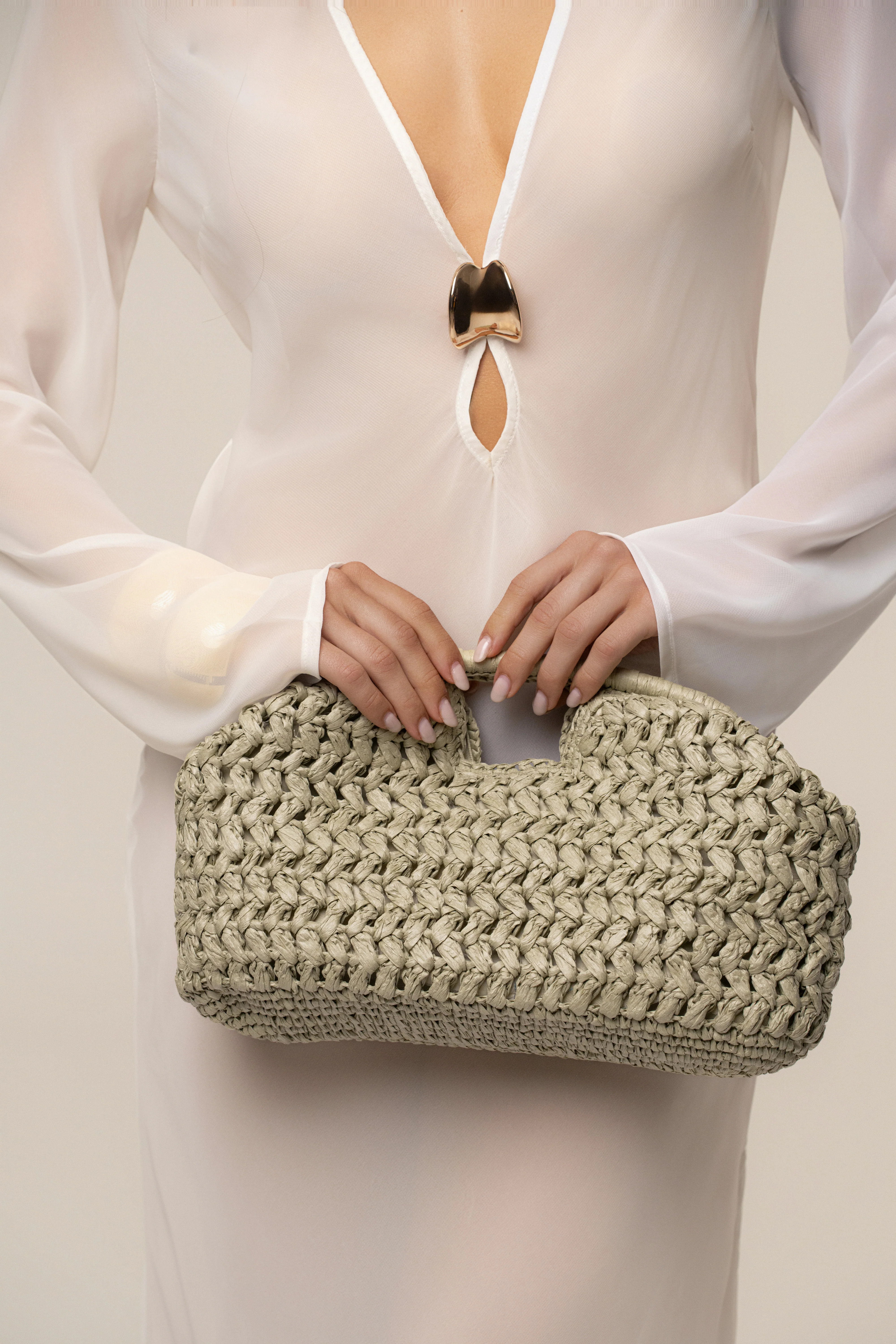 Sage Casa Sol Straw Bag