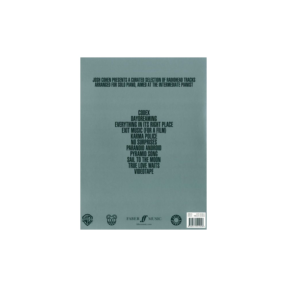 Faber Music Radiohead For Solo Piano 1 – Thomann Ireland