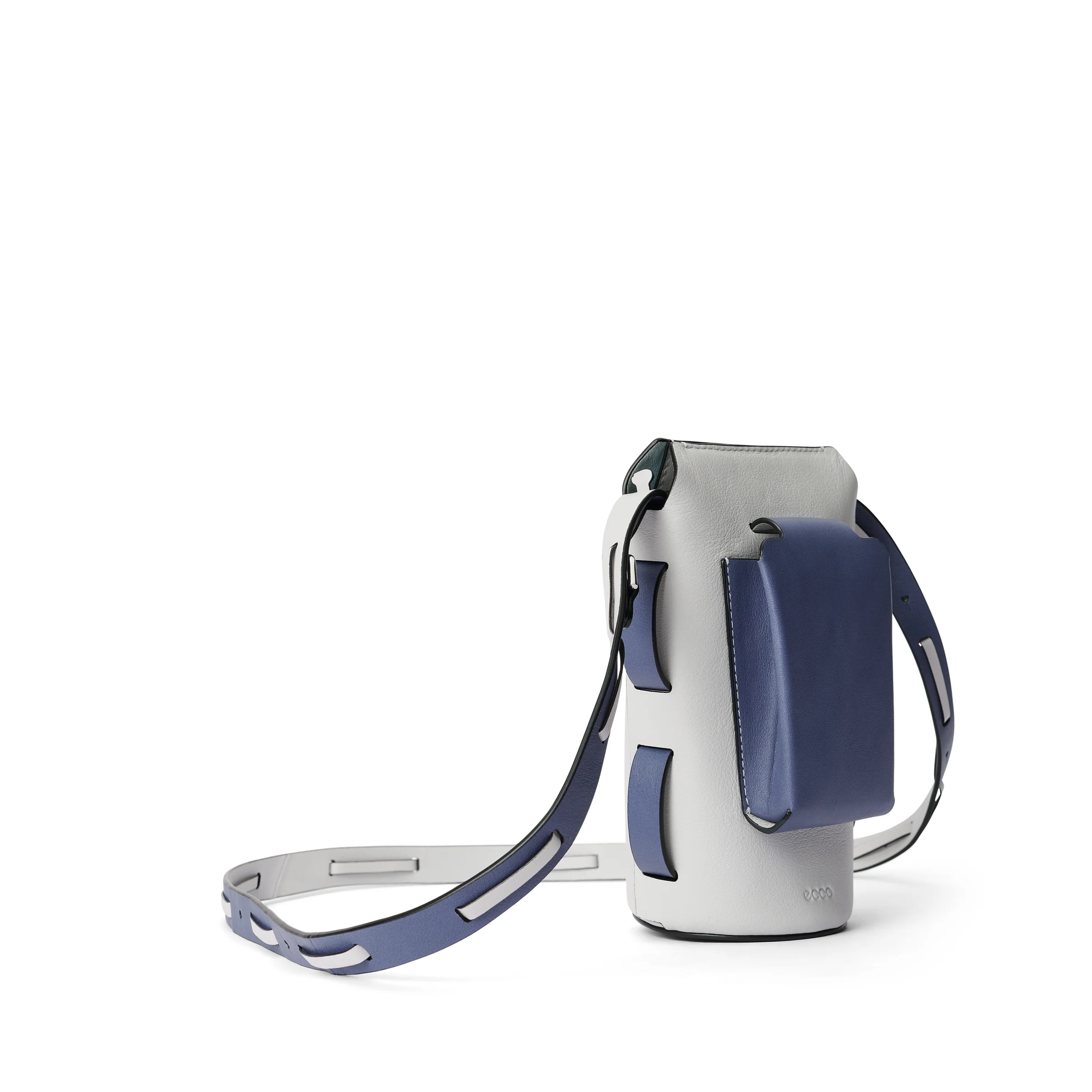 ECCO Pot Bag Umhängetasche aus Leder Lila 21X14,5X9,5 cm