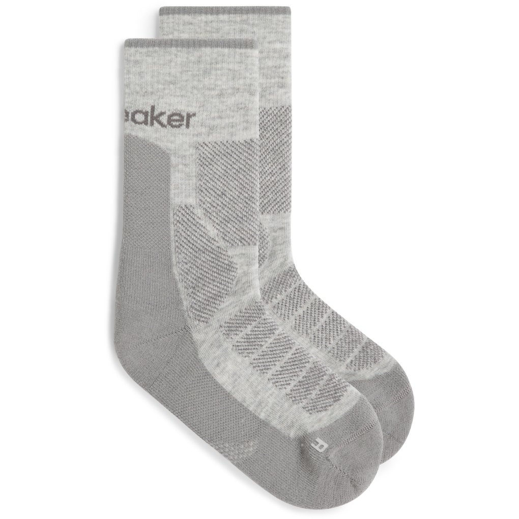 Icebreaker Merino Hike+ Heavy Crew Socks Women - Blizzard Hthr/Alloy