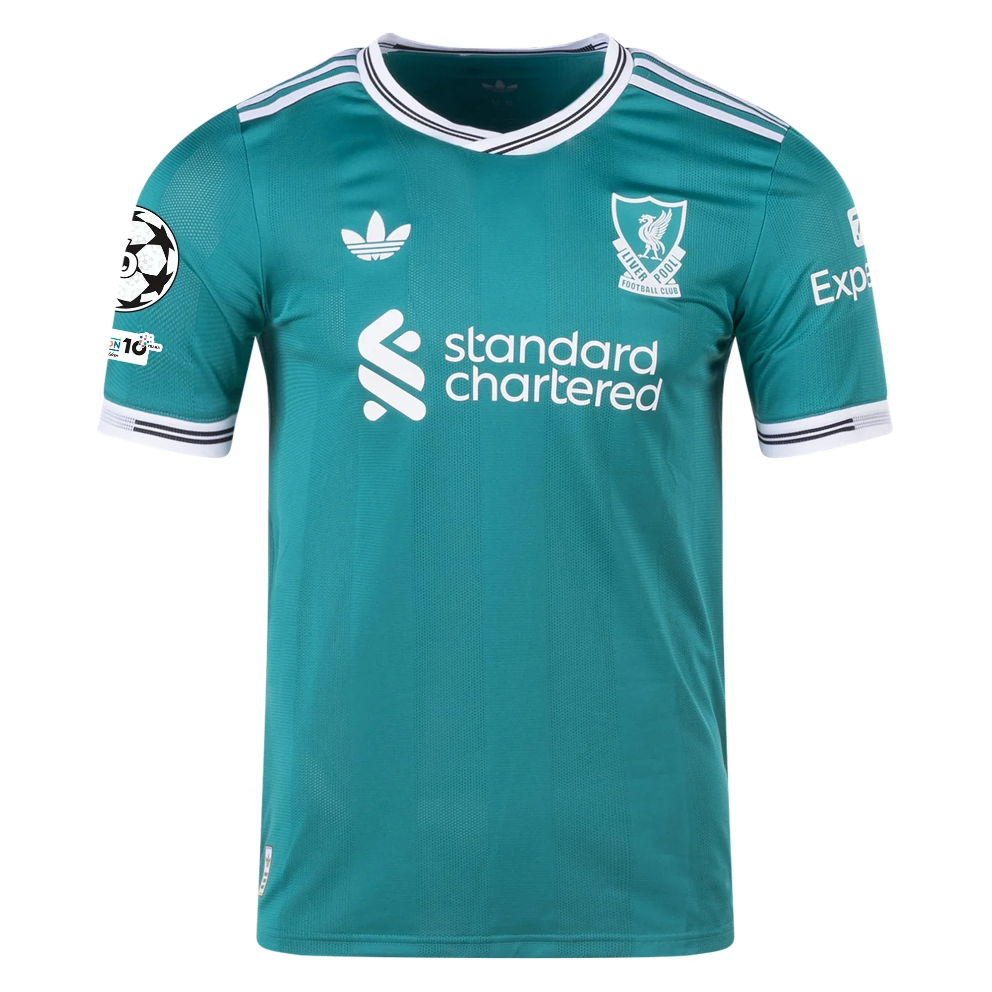 Liverpool FC Authentic Third Jersey w/ Champions League Patches 25/26 (Sea Green)