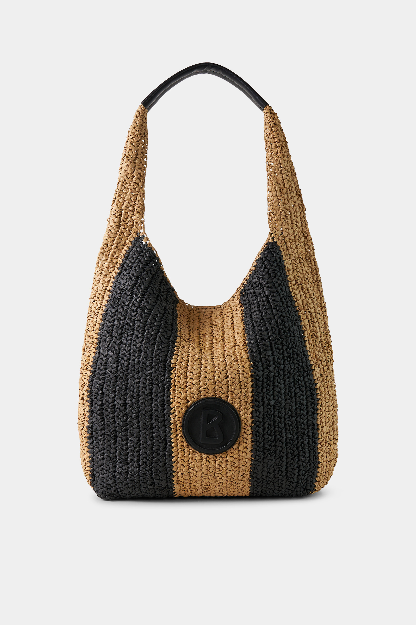 Agno Rory hobo bag in Black/beige