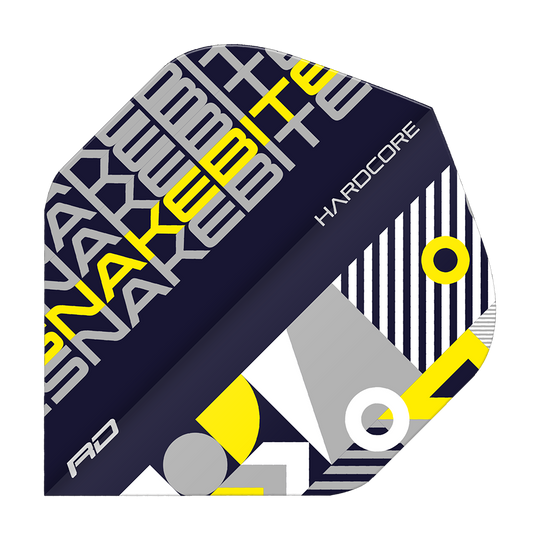 Red Dragon Hardcore Snakebite Black Yellow Standard Flights