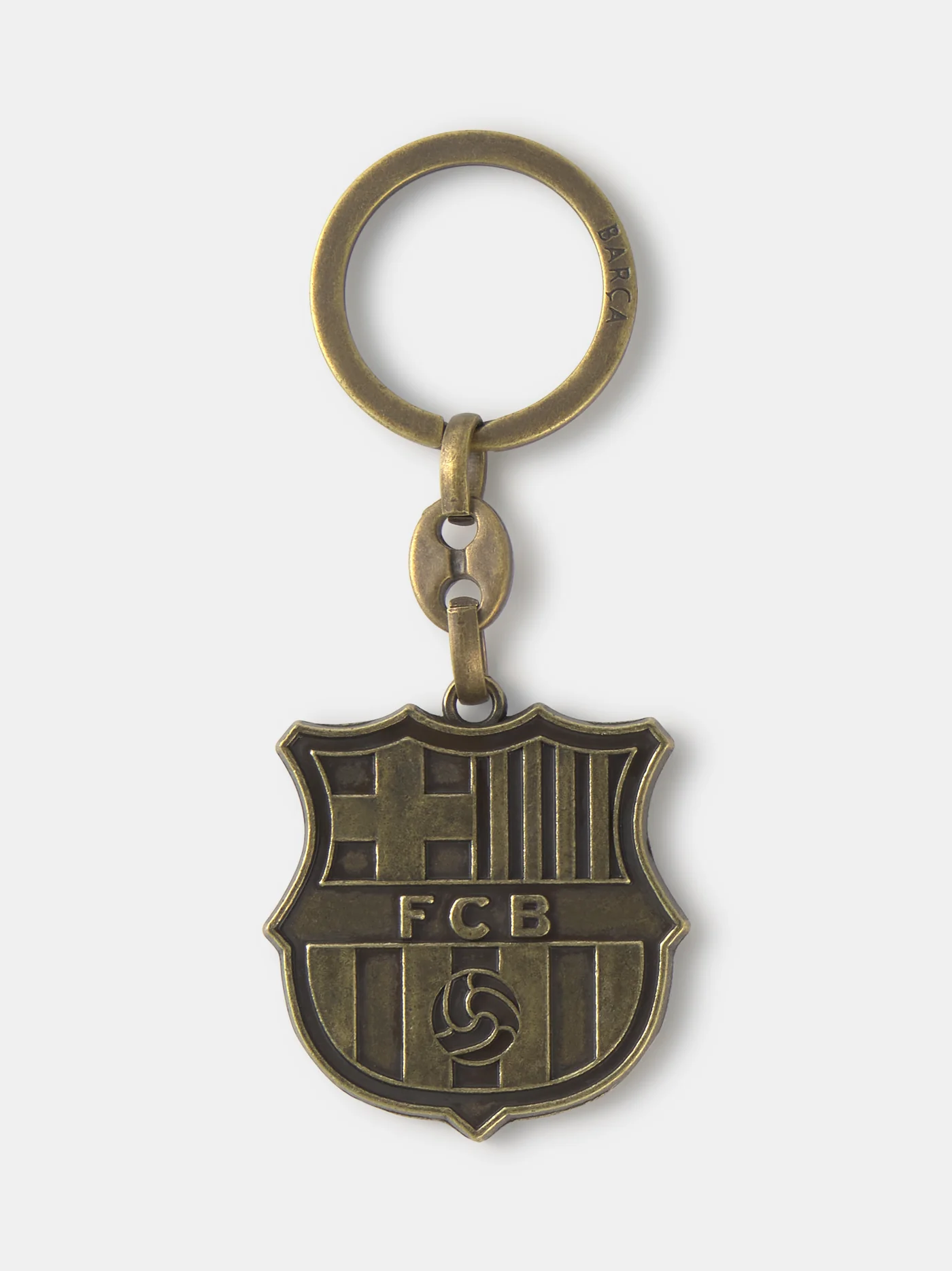 Keychain Gold Relief Shield Barça