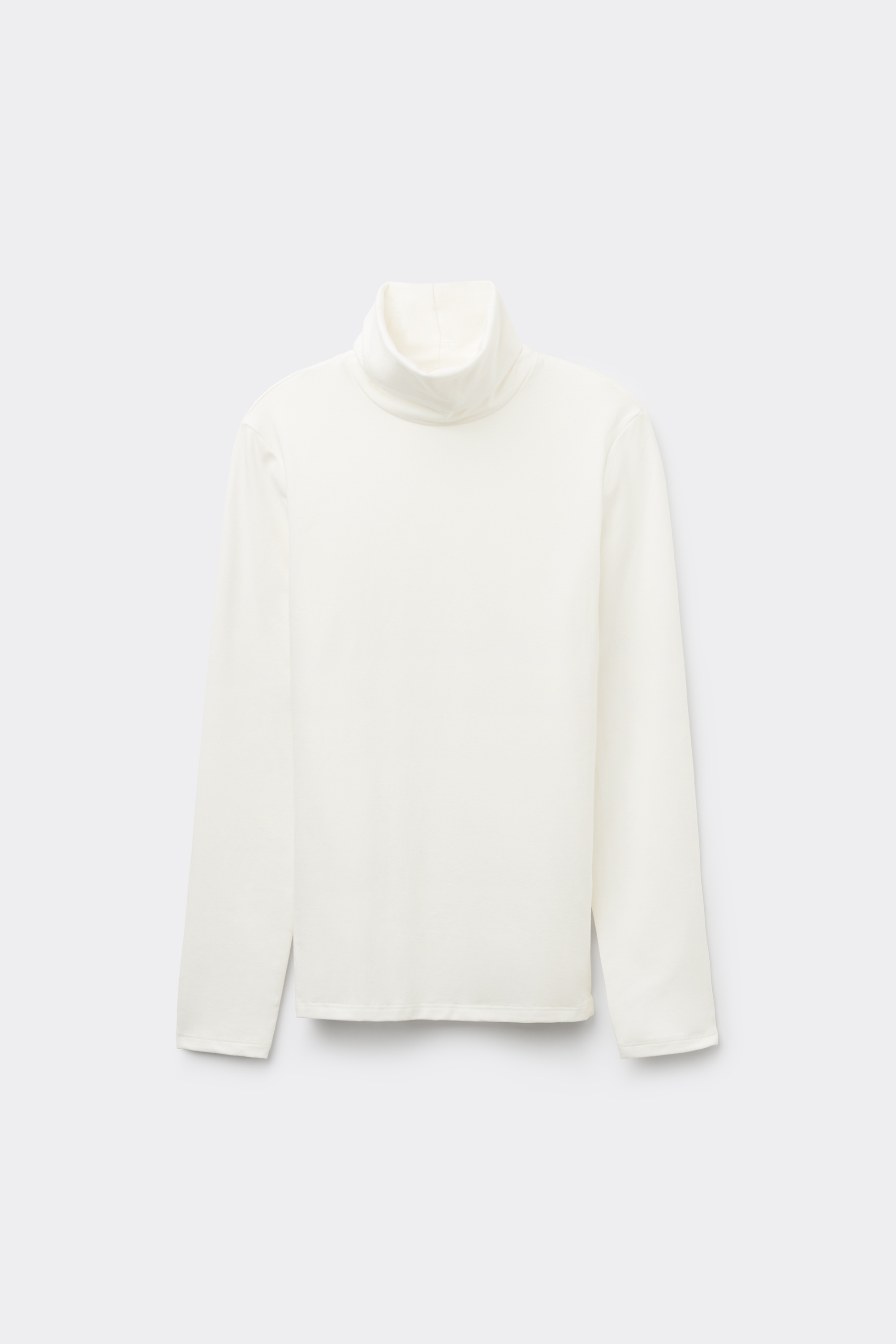 Cotton and Thermal Modal Polo Neck Top