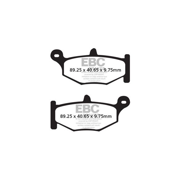 Plaquettes de freins EBC Organique arrièreRef : FA419 / 17220296