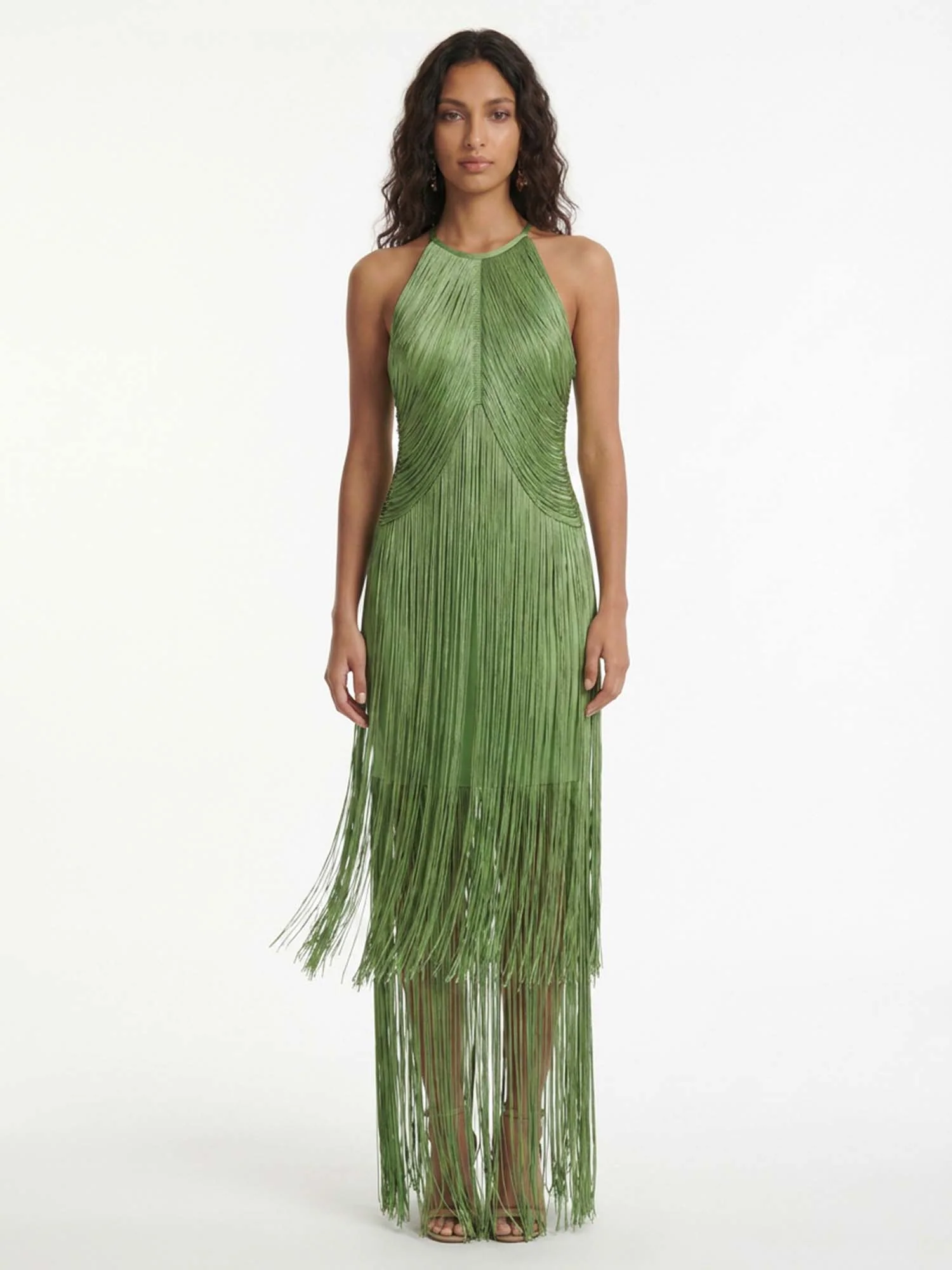 Fringe Cascade Midi Dress