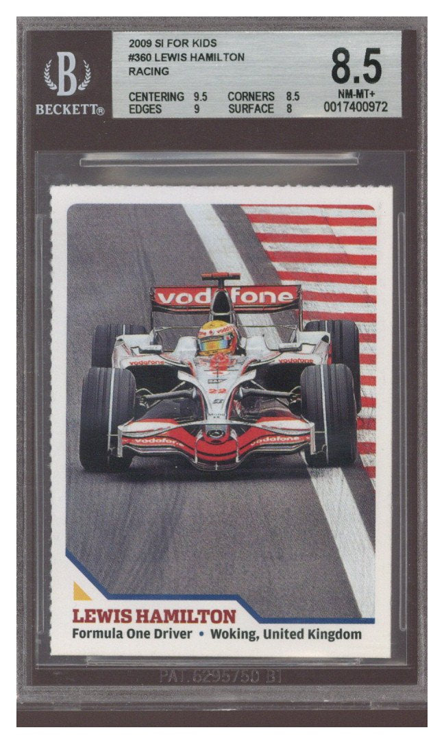 2009 SPORTS ILLUSTRATED S.I. FOR KIDS #360 LEWIS HAMILTON RC BGS 8.5