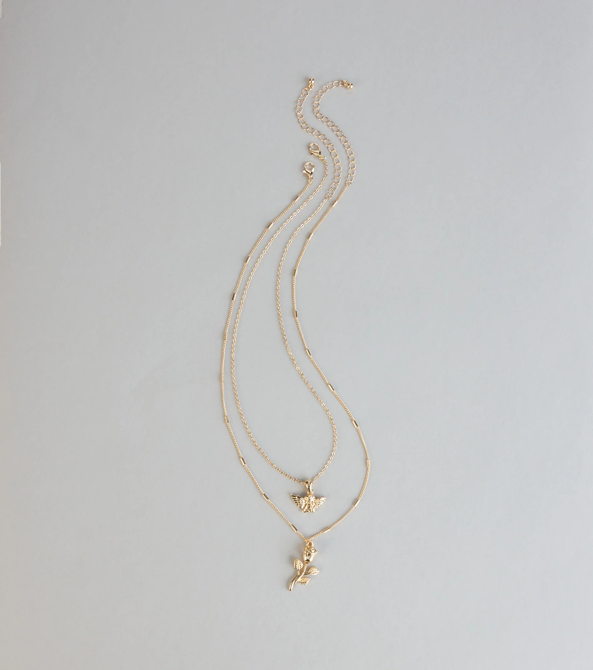 Heaven Sent Rose Charm Necklace