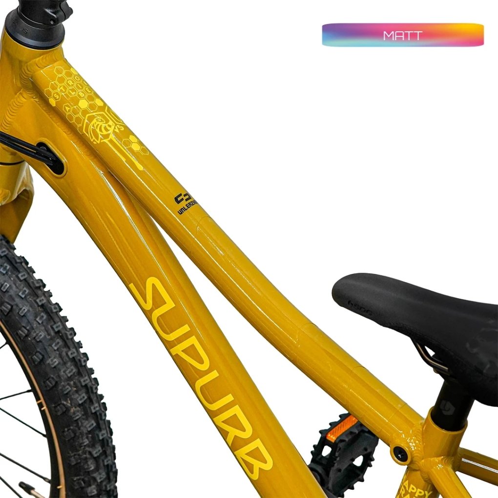Unleazhed BPK01 Frame Protection Foil for Kids Bikes - clear matt