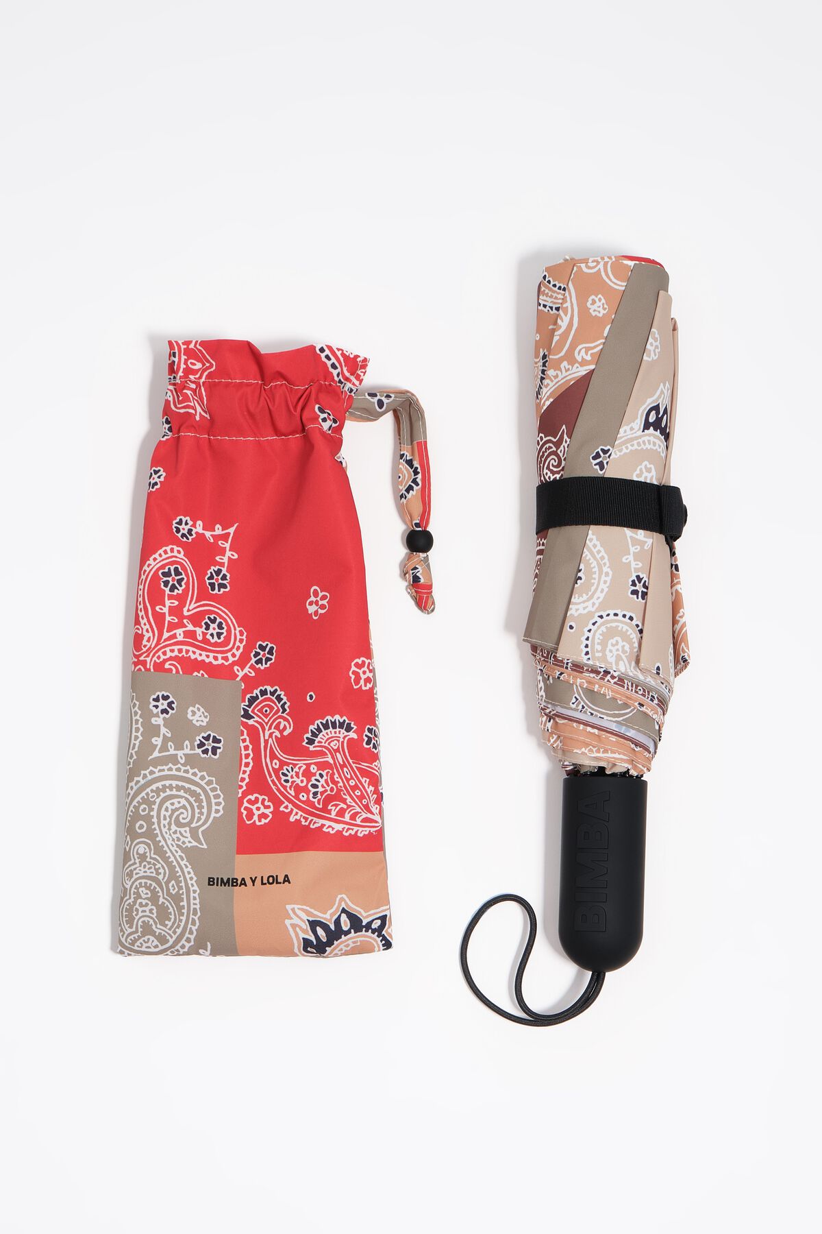 Paisley patchwork print umbrella