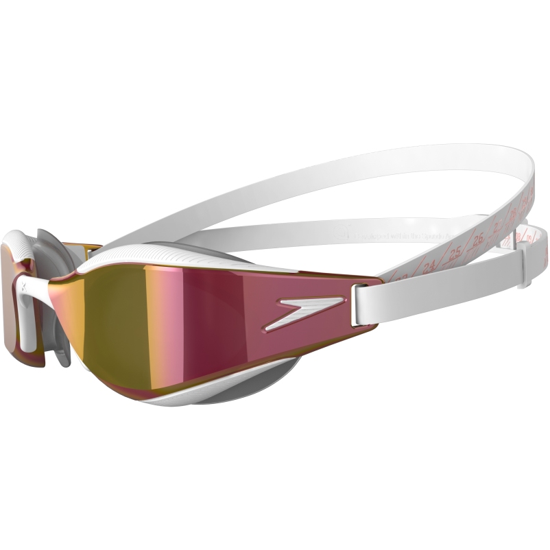 Speedo Fastskin Hyper Elite Mirror Swimming Googles - white/oxid grey/rose gold