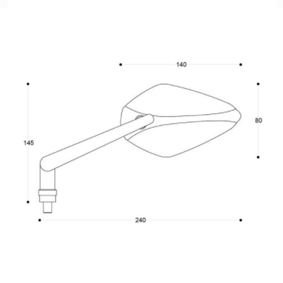 Rétroviseur Barracuda X-VERSION B-LUX (la paire) Universel - NoirRef : BAR0124 / N2000-BX
