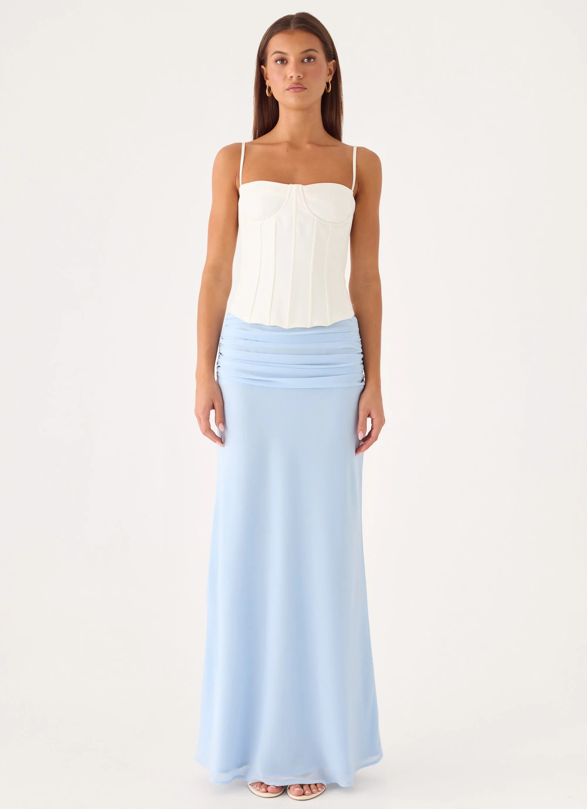Lauretta Maxi Skirt - Baby Blue